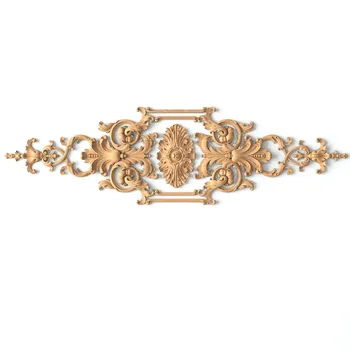 Premium Extra-Large Horizontal Classic Wood Onlay with Acanthus Scrolls
