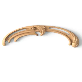 Unpainted Acanthus hardwood appliques, Right Unpainted Acanthus hardwood appliques, Right