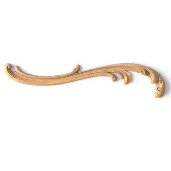 Classic Wooden Acanthus Onlay for Cabinets, Left