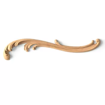 Classic Wooden Acanthus Onlay for Cabinets, Right