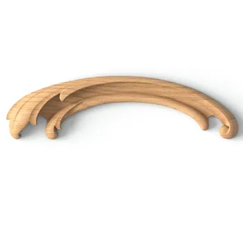 Carved Antique-Style Furniture Applique, Left