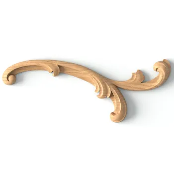 Decorative Onlay Applique Floral Elements Classic Style, Right