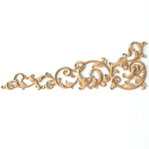 Left-Facing Elongated Wood Corner Applique (28" - 37")