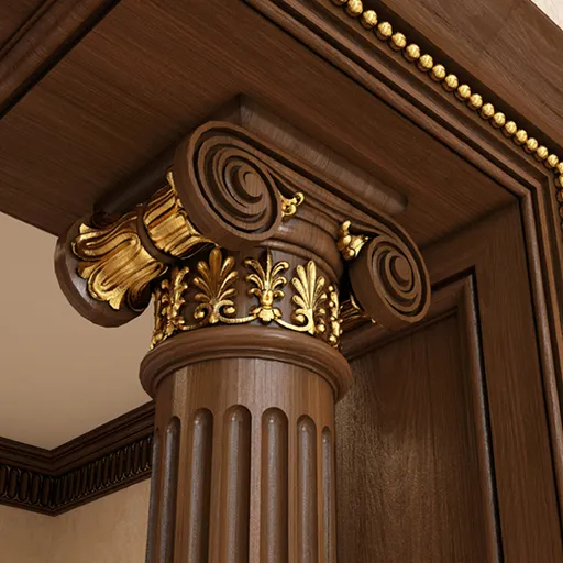 Beech column tops Ionic order