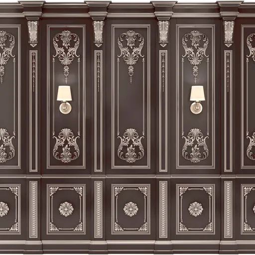 oak flower carving applique baroque style