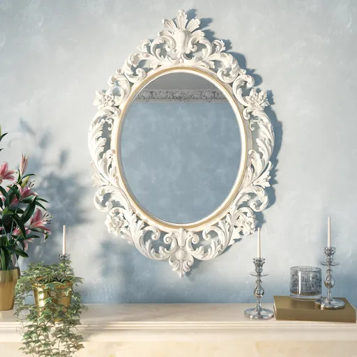 Wood Ornate Frame with flowers, acanthus leaves, foliage, and scrolls - 1