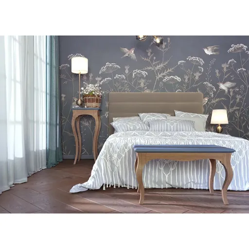 TBR-002 Rectangular bedroom bench from natural wood