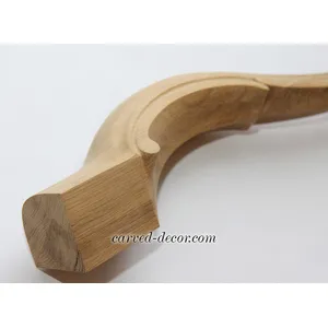 Curvy table legs antique with grooves fron beech - 2