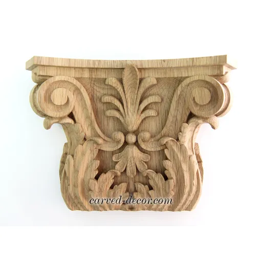 KL-023 Beech capital with palmettos for fluted pilaster Corinthian style