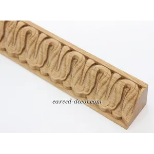 Hardwood lamb's tongue carved moulding unfinished