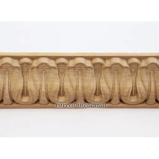 Lamb's tongue carved moulding from beech