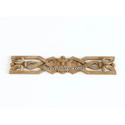 horizontal decorative flower wood carving applique classical style