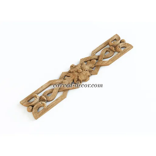 horizontal decorative flower wood carving applique classical style