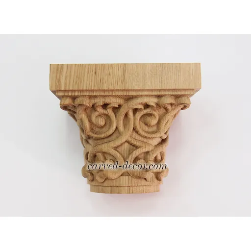 Oak Decorative capitals with openwork ornament