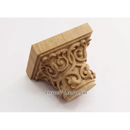 Wooden capitals with openwork ornament Byzantine style