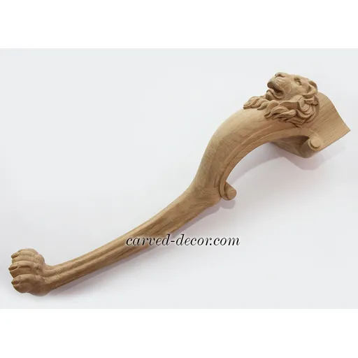 MN-045 Unique oak table legs with lion head and paw