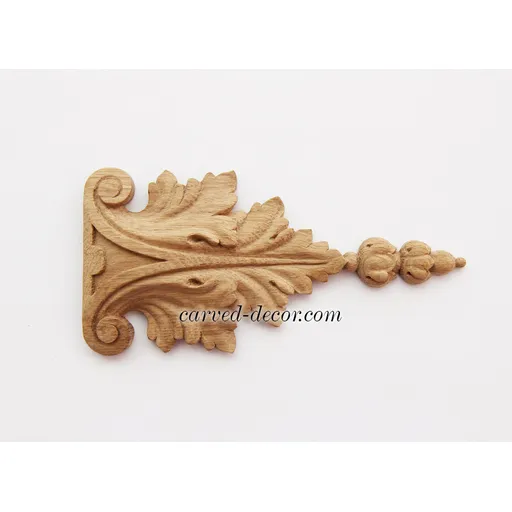 N-197 vertical decorative scroll oak applique