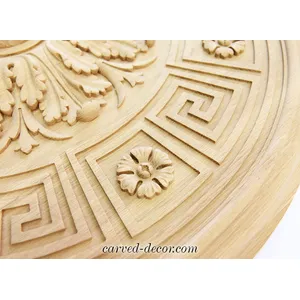 extra large round decorative floral oak medallion classical style