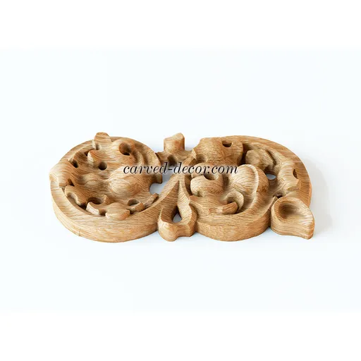 N-347R corner carved flower wood applique victorian style