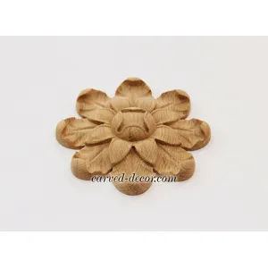 small round ornamental flower oak rosette victorian style