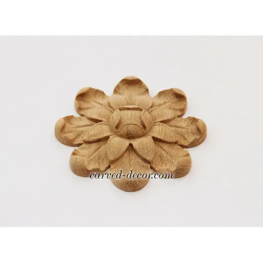 small round ornamental flower oak rosette victorian style