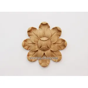 small round ornamental flower oak rosette victorian style
