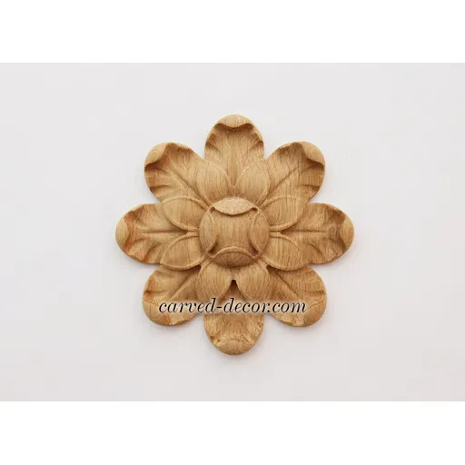 small round ornamental flower oak rosette victorian style