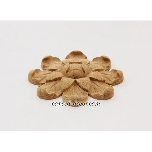 small round ornamental flower oak rosette victorian style