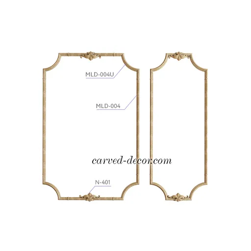 MLD-004U architectural corner moulding from oak