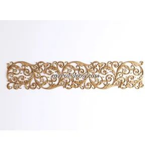 N-355L corner decorative scroll wood carving applique victorian style