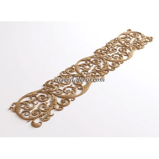 N-355L corner decorative scroll wood carving applique victorian style