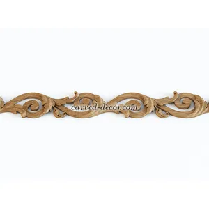 Hardwoood floral openwork moulding