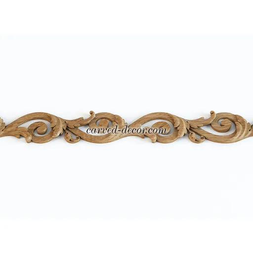 Hardwoood floral openwork moulding