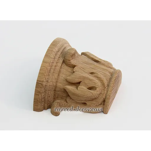 Miniature capitals for columns half round solid wood - 3