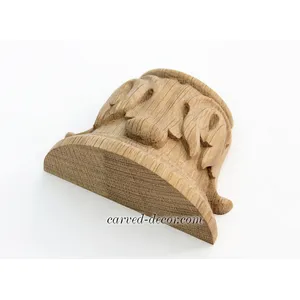 Miniature capitals for columns half round solid wood - 2