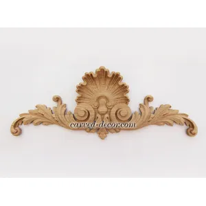 oak Baroque Shell and Acanthus Scroll Pediment