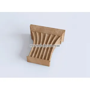 KL-061 Fluted pilaster caps from solid wood