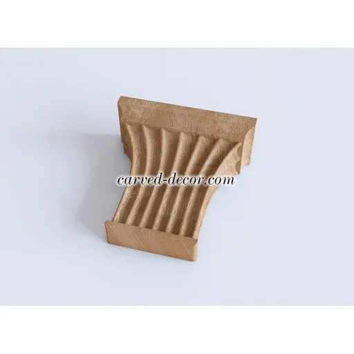 KL-061 Fluted pilaster caps from solid wood