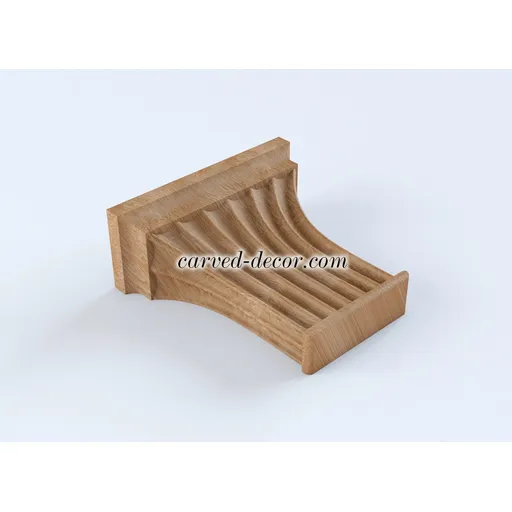 KL-061 Fluted pilaster caps for interior from beech