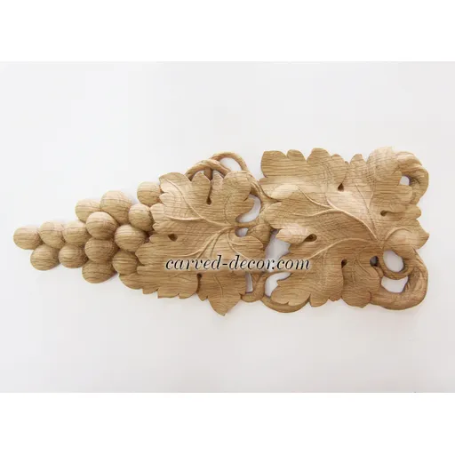 N-254L Wood Pendant with Grapevine and Fruit Cluster