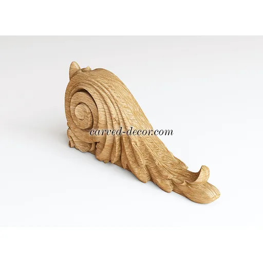 KR-004 wooden narrow decorative scroll leaf corbel baroque style
