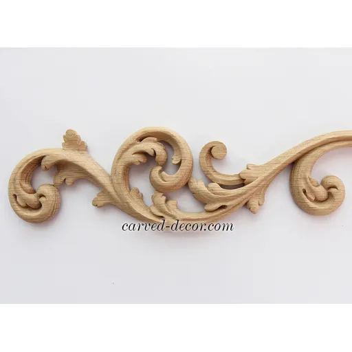 horizontal scroll wood carving applique renaissance style