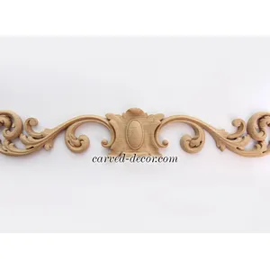 horizontal decorative scroll carving applique 