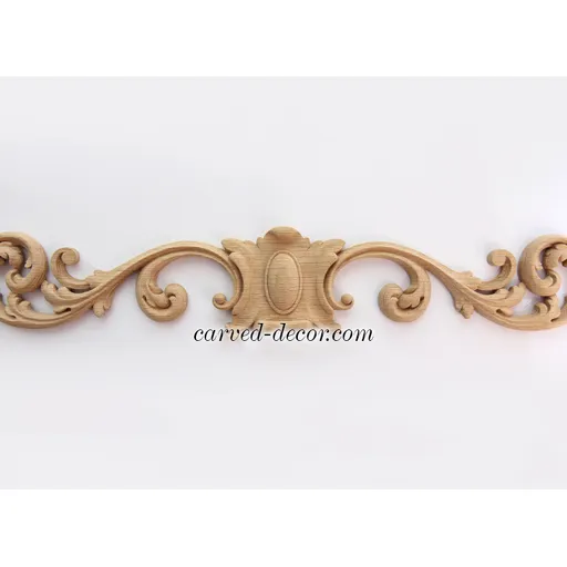 horizontal decorative scroll carving applique 