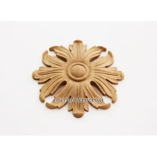 small round architectural acanthus oak rosette baroque style