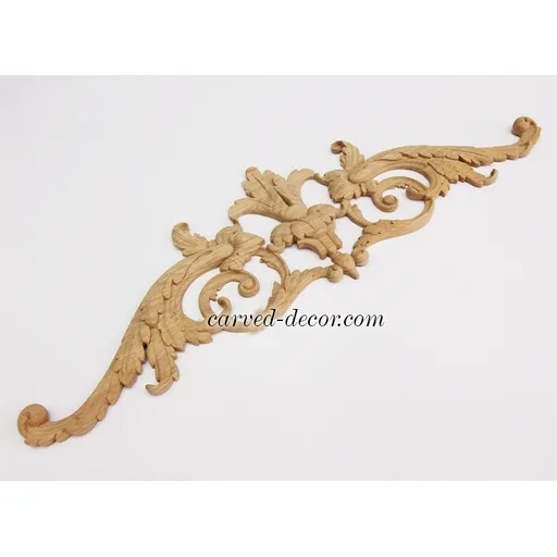 N-098.1 large horizontal decorative flower beech applique victorian style