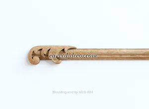 Antique beech miniature onlay for moulding. Left
