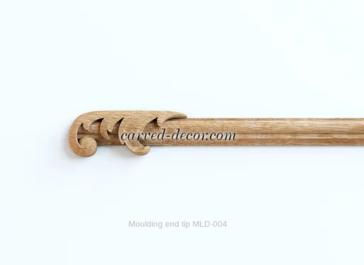 Antique beech miniature onlay for moulding. Left