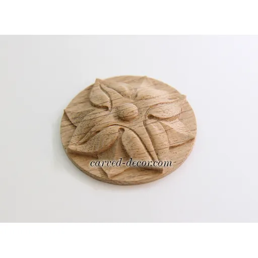 small round architectural flower oak rosette classical style