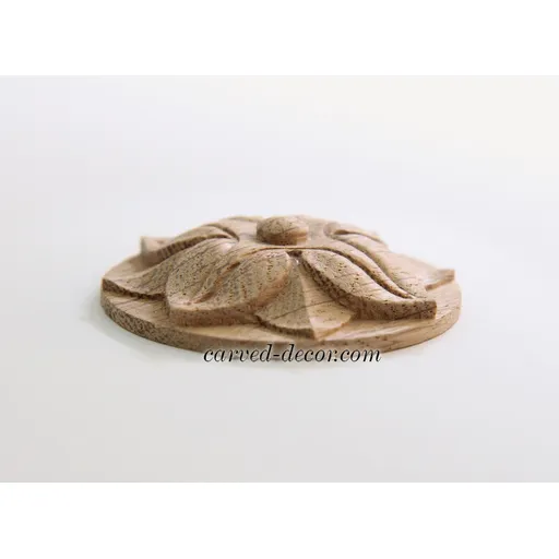 small round architectural flower oak rosette classical style
